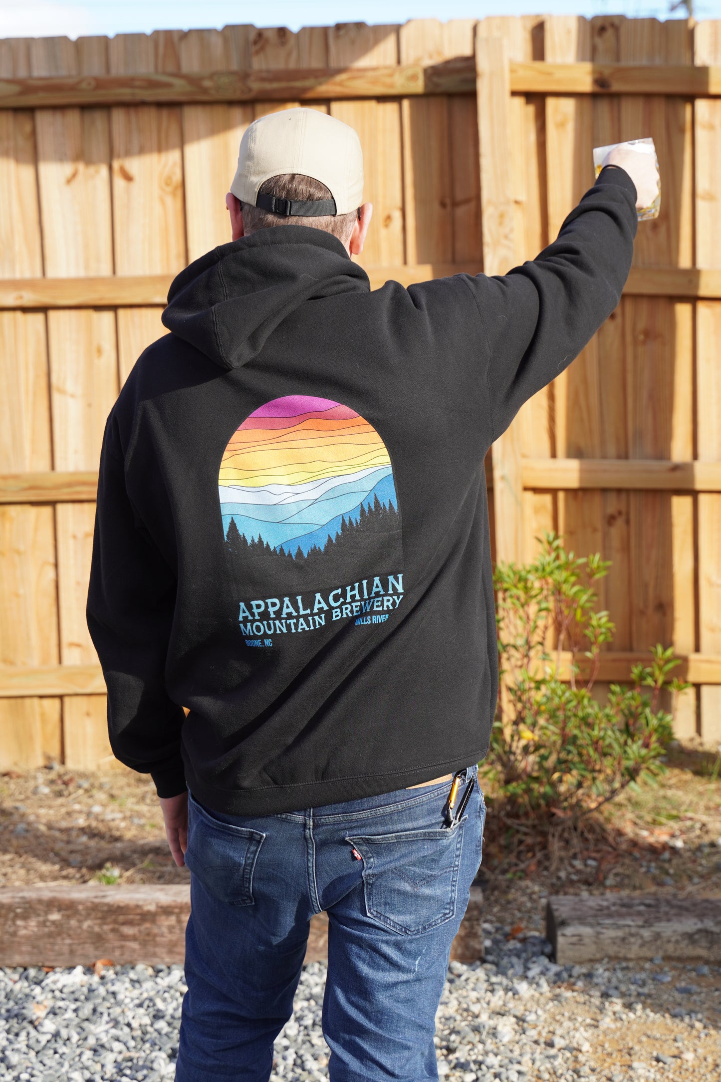 Ridgeline Black Hoodie - Heavy Weight